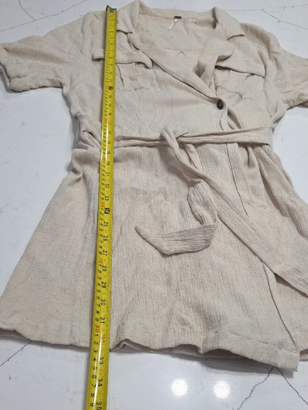 Free People cream textured